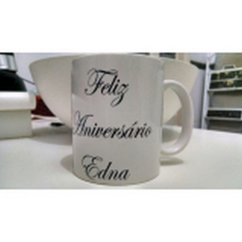 Caneca de Porcelana com Desenho Jardim Utinga - Caneca de Porcelona Personalizada com Desenho