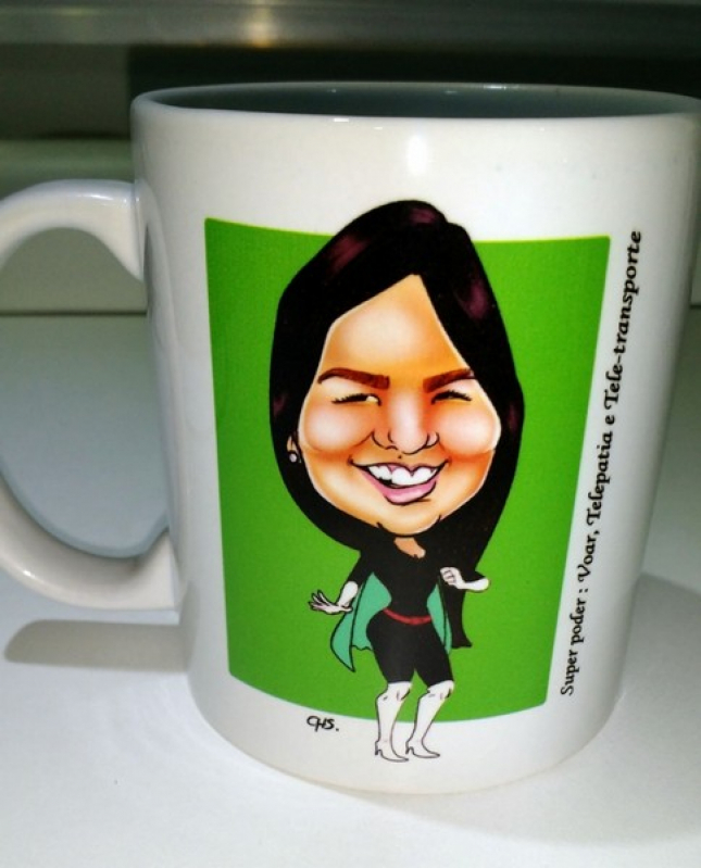 Caneca Personalizada com Caricatura na Zona Oeste Valor  Embu das Artes - Caneca Personalizada com Foto SP