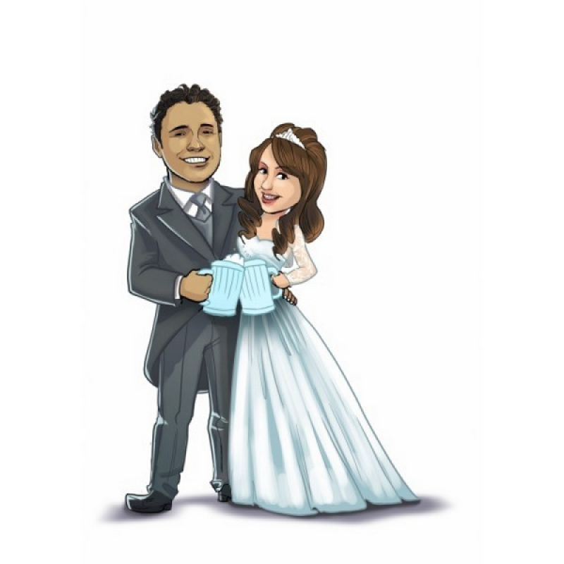 Caricatura Convite de Casamento  Ubatuba - Fazer Caricatura de Casamento