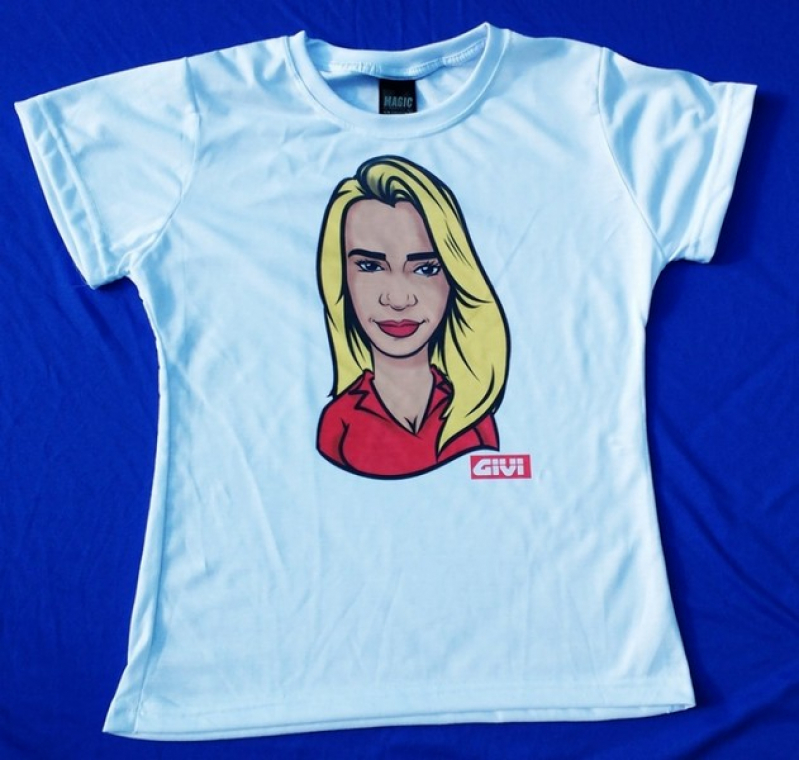 Caricatura em Camiseta Vila Marina - Caricatura Feminina