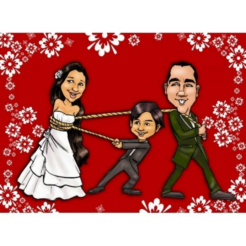 Caricatura para Convite de Casamento Aclimação - Fazer Caricatura de Casamento