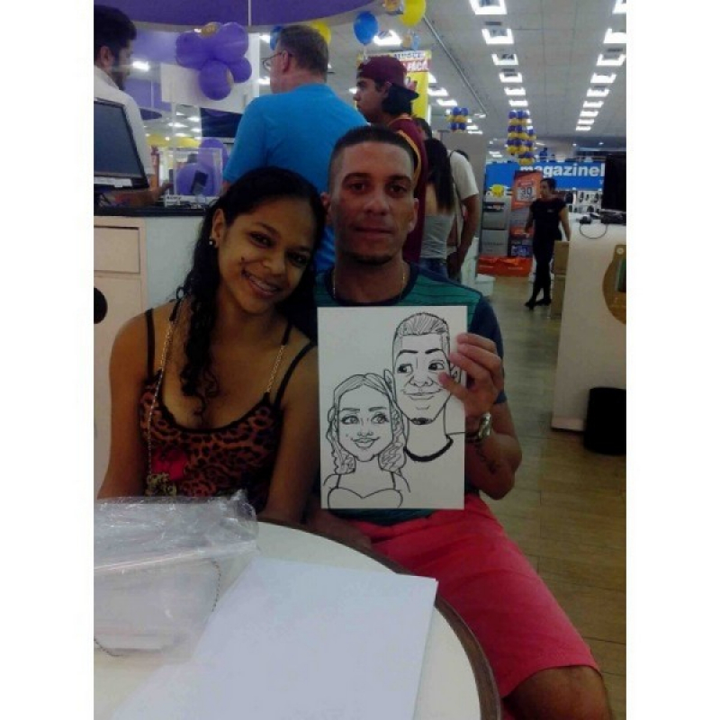 Caricaturista para Eventos SP Conjunto Residencial do Morumbi - Empresa de Caricatura