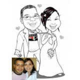 caricatura de casamento no ABC  Barretos