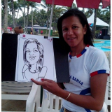 caricatura em evento Alphaville Conde II