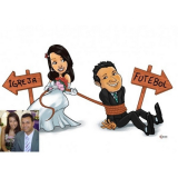 empresa que faz caricatura para convite de casamento Conjunto Residencial do Morumbi